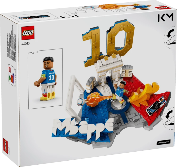 Klocki LEGO Editions 43013 Kylian Mbappé — piłkarskie momenty