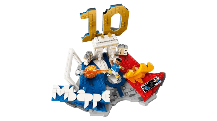 Klocki LEGO Editions 43013 Kylian Mbappé — piłkarskie momenty