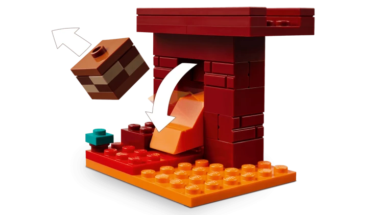 Klocki LEGO Minecraft 21266 Bitwa na moście Netheru
