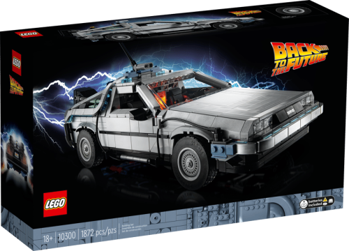 Klocki LEGO Icons 10300 Wehikuł czasu z „Powrotu do przyszłości”