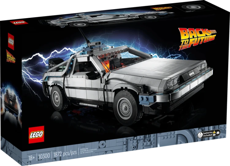 Klocki LEGO Icons 10300 Wehikuł czasu z „Powrotu do przyszłości”