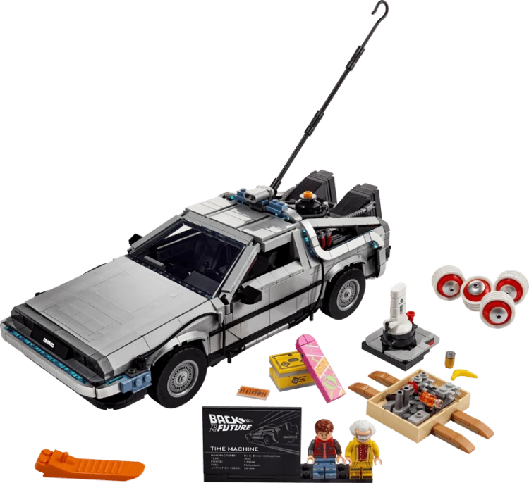 Klocki LEGO Icons 10300 Wehikuł czasu z „Powrotu do przyszłości”