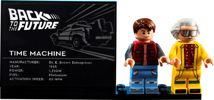 Klocki LEGO Icons 10300 Wehikuł czasu z „Powrotu do przyszłości”
