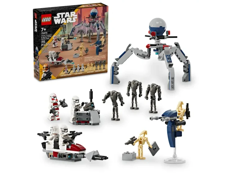 Klocki LEGO Star Wars 75372 Zestaw bitewny z żołnierzem armii klonów™ i droidem bojowym™