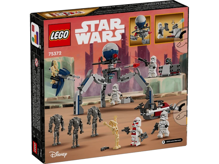 Klocki LEGO Star Wars 75372 Zestaw bitewny z żołnierzem armii klonów™ i droidem bojowym™