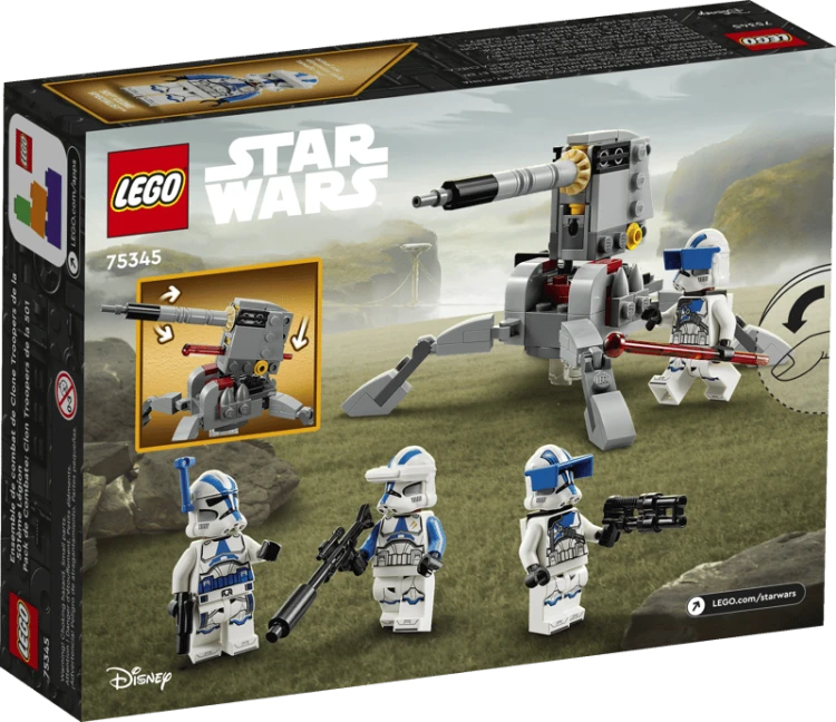 Klocki LEGO Star Wars 75345 Zestaw bitewny – żołnierze-klony z 501. legionu™