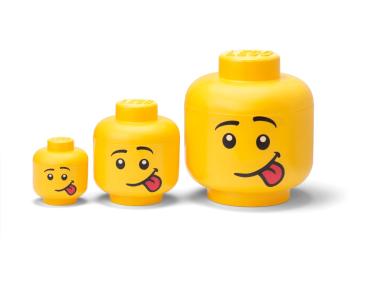 LEGO Mały pojemnik w kształcie głowy śmiesznej minifigurki