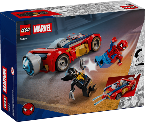 Klocki LEGO Marvel 76336 Spider-Man w samochodzie kontra zvenomowany Wolverine