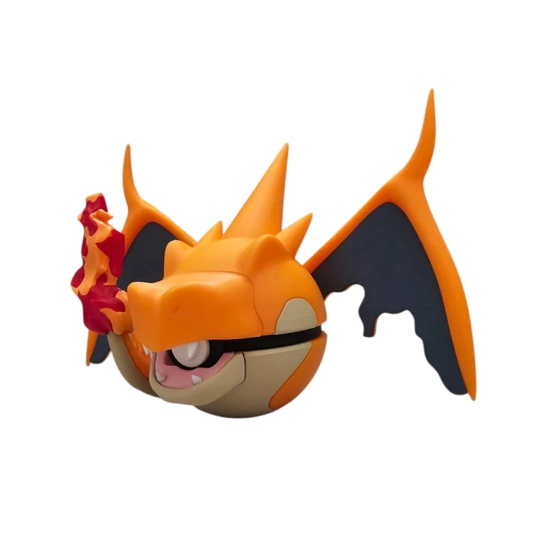 Mega Charizard Ball – Figurka Pokémon – Kolekcjonerska Pokeball