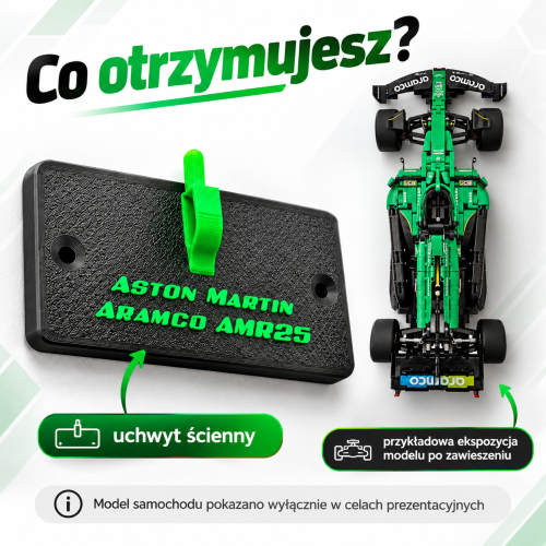 Uchwyt ścienny do LEGO Technic 42240 Aston Martin Aramco AMR25 F1