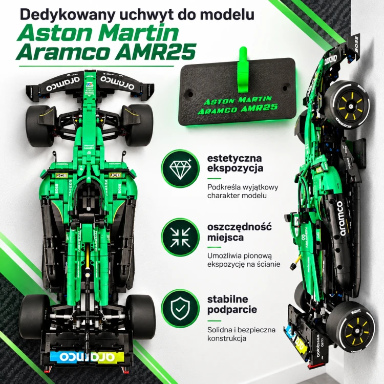 Uchwyt ścienny do LEGO Technic 42240 Aston Martin Aramco AMR25 F1