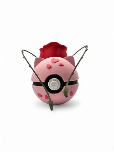 Bulbasaur Ball – Rose Edition – Figurka Pokémon – Kolekcjonerska Pokeball 7 cm