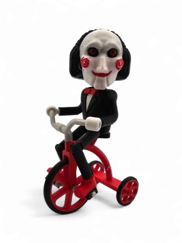 Figurka Billy the Puppet 12,5 cm – Kultowa lalka z filmu Piła | Kolekcjonerska figurka z PLA | Dekoracja fanów horroru