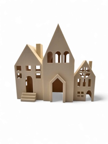 Christmas House – LED Tealight Candle 14 × 16 cm – Świąteczny Domek z Podświetleniem