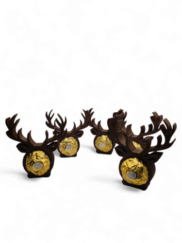 Świąteczne Renifery na Ferrero Rocher – Dekoracyjne Uchwyty 5 szt.