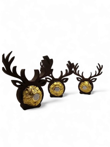 Świąteczne Renifery na Ferrero Rocher – Dekoracyjne Uchwyty 5 szt.