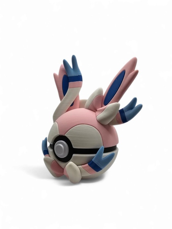 Sylveon Ball – Figurka Pokémon - Kolekcjonerska Pokeball