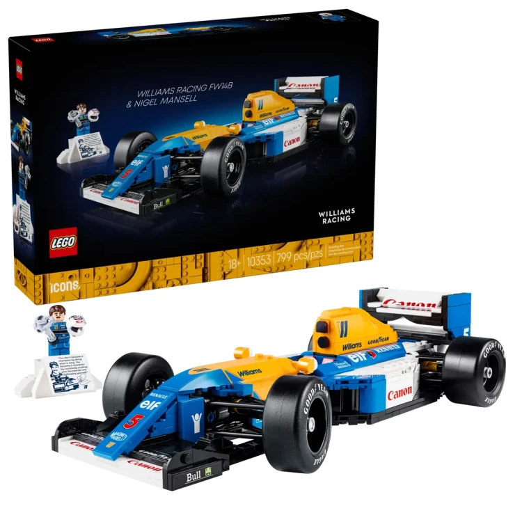 Klocki LEGO ICONS 10353 Williams Racing FW14B i Nigel Mansell