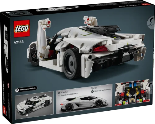 Klocki LEGO Technic 42184 - Biały hipersamochód Koenigsegg Jesko Absolut