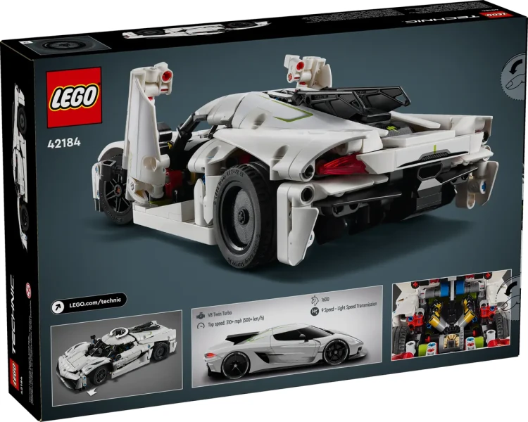 Klocki LEGO Technic 42184 - Biały hipersamochód Koenigsegg Jesko Absolut
