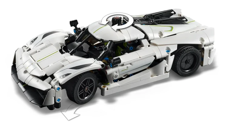 Klocki LEGO Technic 42184 - Biały hipersamochód Koenigsegg Jesko Absolut