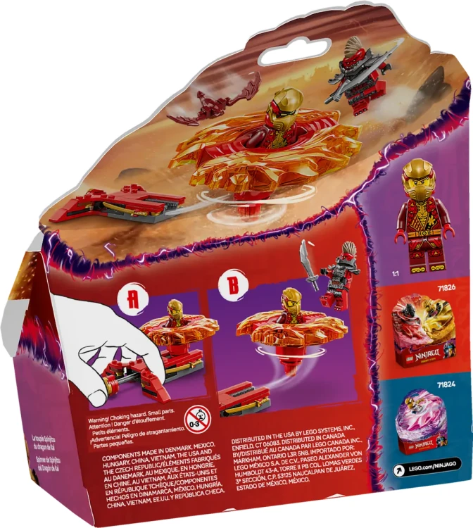Klocki LEGO NINJAGO 71823 Smoczy spinner Spinjitzu Kaia