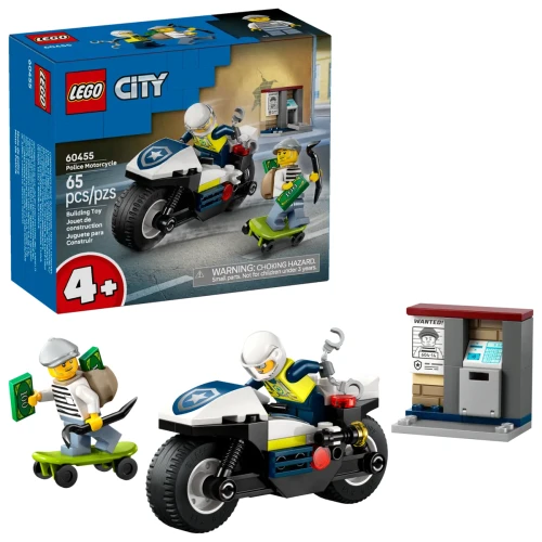 Klocki LEGO City 60455 Pościg na motocyklu policyjnym