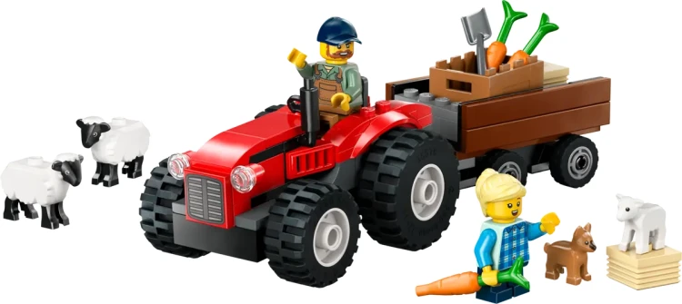 Klocki LEGO City 60461 Czerwony traktor z przyczepą i owcą
