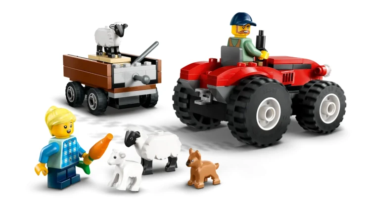 Klocki LEGO City 60461 Czerwony traktor z przyczepą i owcą