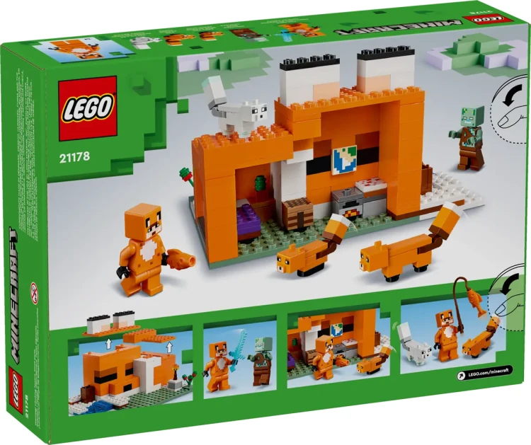 Klocki LEGO Minecraft 21178 Siedlisko lisów