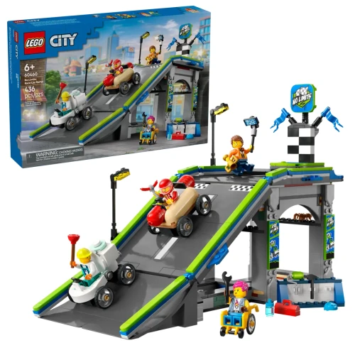 Klocki LEGO CITY 60460 Bez granic: tor z rampami dla wyścigówek