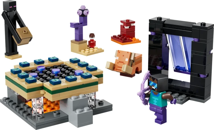 Klocki LEGO Minecraft 21584 Podróż przez portal Netheru i Kresu