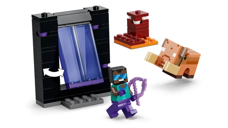 Klocki LEGO Minecraft 21584 Podróż przez portal Netheru i Kresu