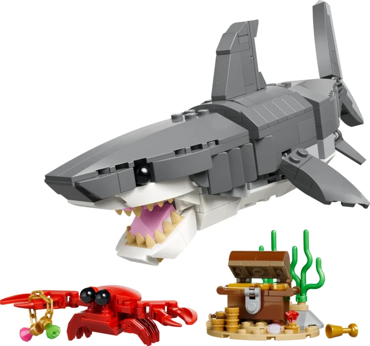 Klocki LEGO Creator 31381 Groźny rekin i skrzynia ze skarbem