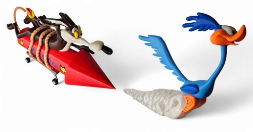 Zestaw Figurek Road Runner & Wile E. Coyote – Looney Tunes – 2 szt. ok. 17 cm