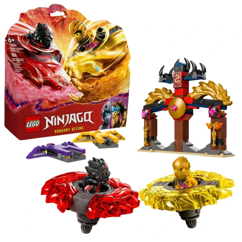 Klocki LEGO NINJAGO 71826 Smocze Spinjitzu — zestaw bitewny