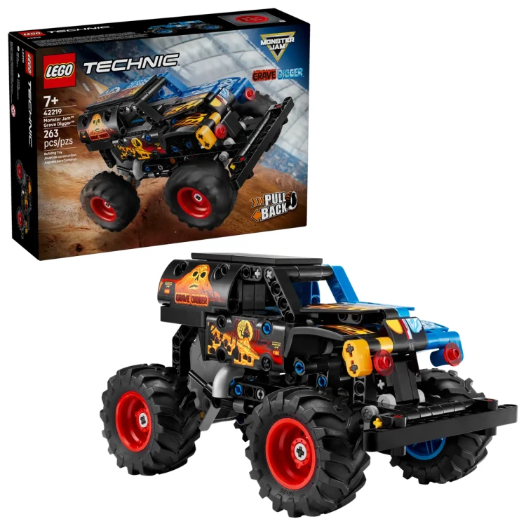 Klocki LEGO Technic  42219 Monster Jam™ Grave Digger™ Ogień i lód