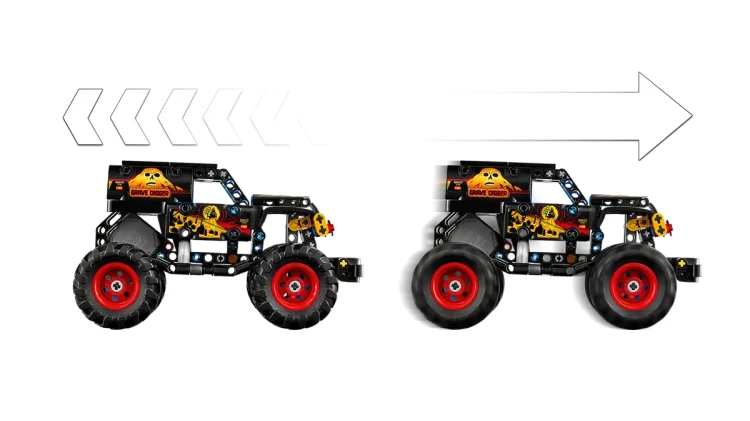 Klocki LEGO Technic  42219 Monster Jam™ Grave Digger™ Ogień i lód