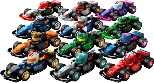 LEGO Minifigures 71049 – Bolidy wyścigowe – komplet 12 sztuk