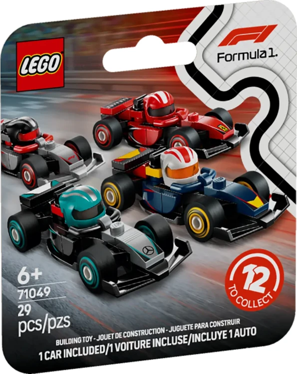 LEGO Minifigures 71049 – Bolidy wyścigowe – komplet 12 sztuk