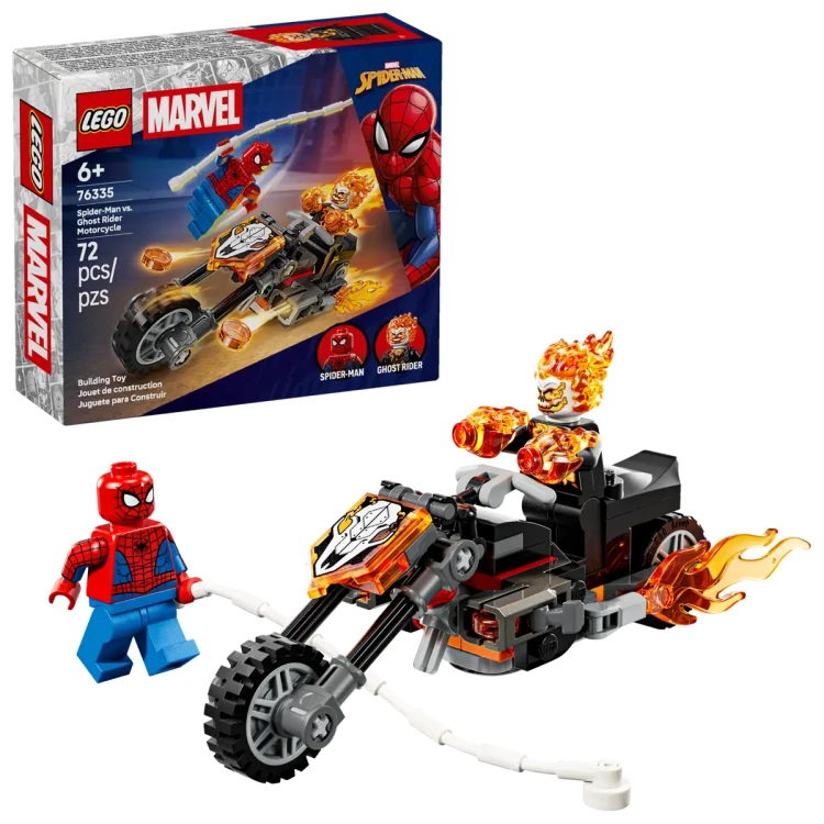 Klocki LEGO Marvel 76335 Spider-Man kontra Ghost Rider na motocyklu