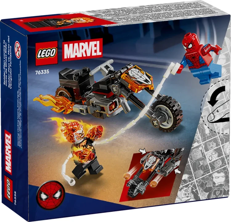 Klocki LEGO Marvel 76335 Spider-Man kontra Ghost Rider na motocyklu