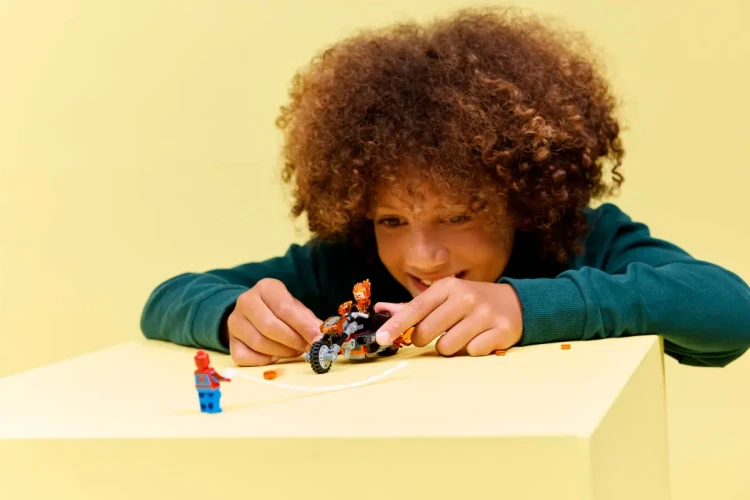 Klocki LEGO Marvel 76335 Spider-Man kontra Ghost Rider na motocyklu