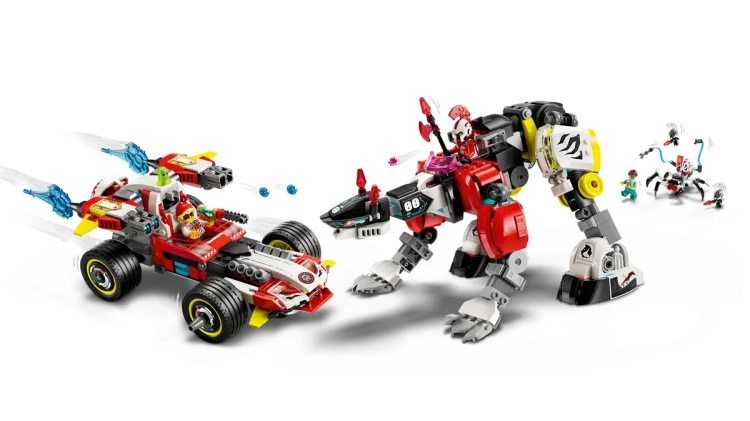 Klocki LEGO DREAMZzz 71497 Tygrysi mech Coopera i hot rod Zero
