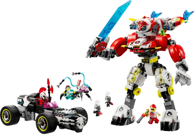 Klocki LEGO DREAMZzz 71497 Tygrysi mech Coopera i hot rod Zero