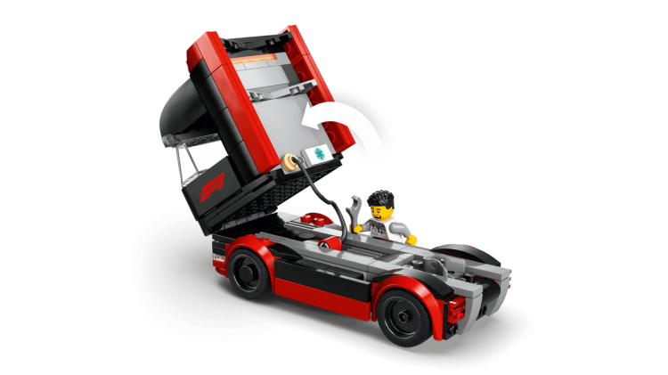 Klocki LEGO City 60445 F1® Ciężarówka z bolidami RB20 i AMR24 F1®