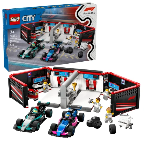 Klocki LEGO City 60444 F1® Garaż i bolidy Mercedes-AMG i Alpine