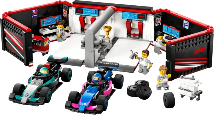 Klocki LEGO City 60444 F1® Garaż i bolidy Mercedes-AMG i Alpine