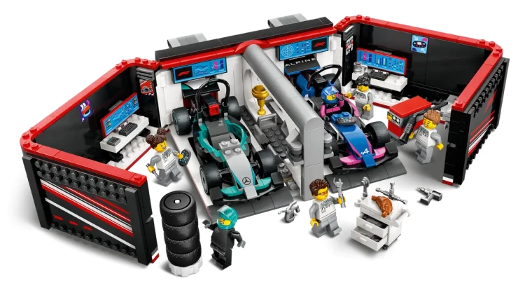 Klocki LEGO City 60444 F1® Garaż i bolidy Mercedes-AMG i Alpine