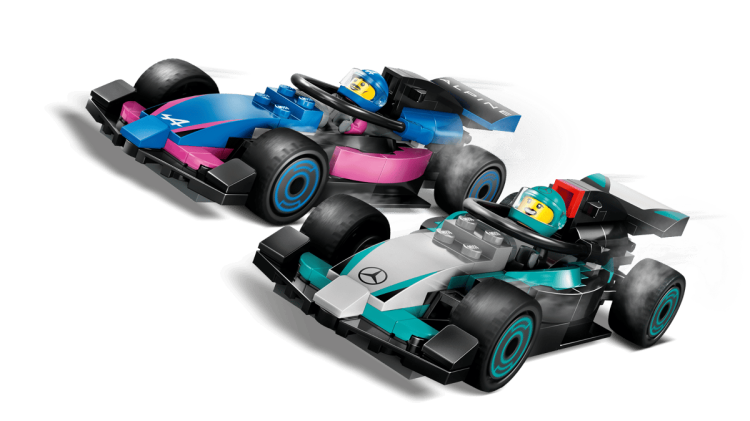 Klocki LEGO City 60444 F1® Garaż i bolidy Mercedes-AMG i Alpine